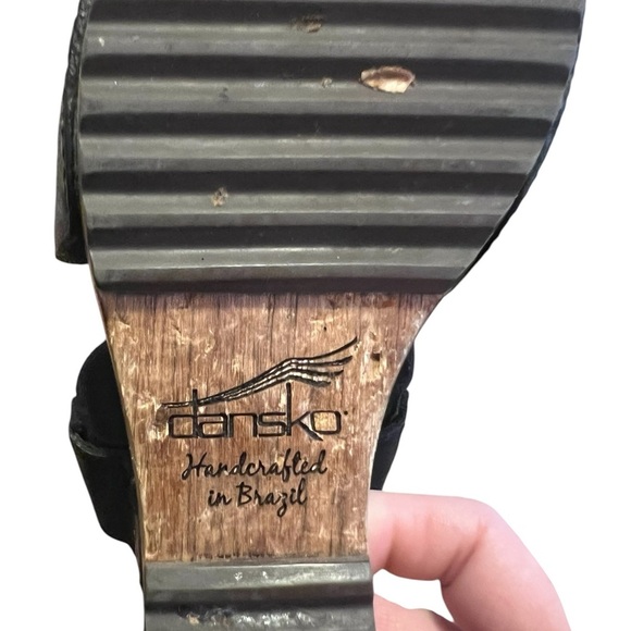 Black Wedge Sandals - Picture 9 of 11